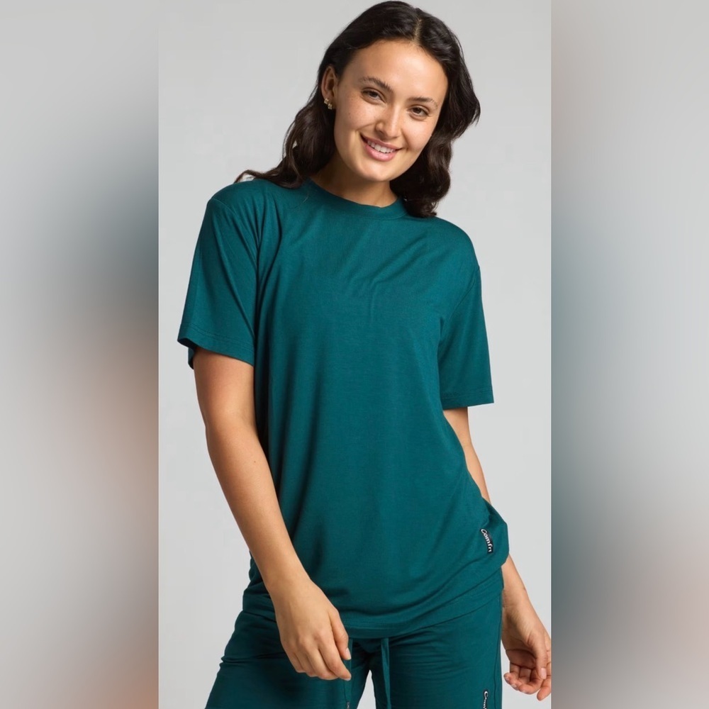 Comfrt Adult Blue Alpine Short Sleeve Crew Neck Cloud Lounge Tee New XL 2XL - Picture 4 of 4